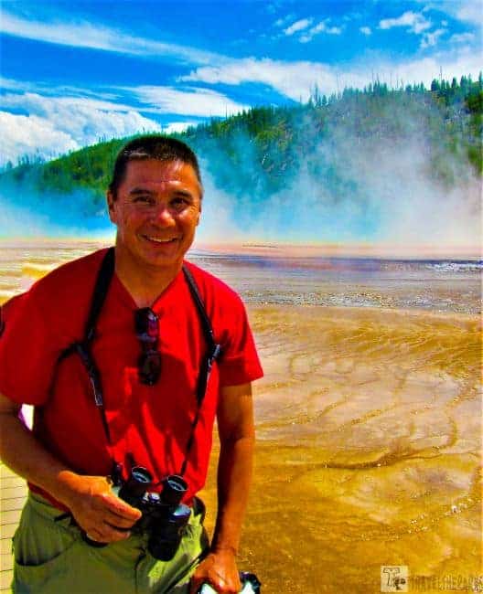 Barry on the Grand Prismatic Boardwalk-Yellowstone