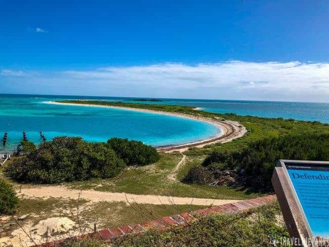 Fort Jefferson view of Bird Island Dry Tortugas