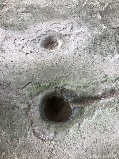 Carved Water Holes in the Floor