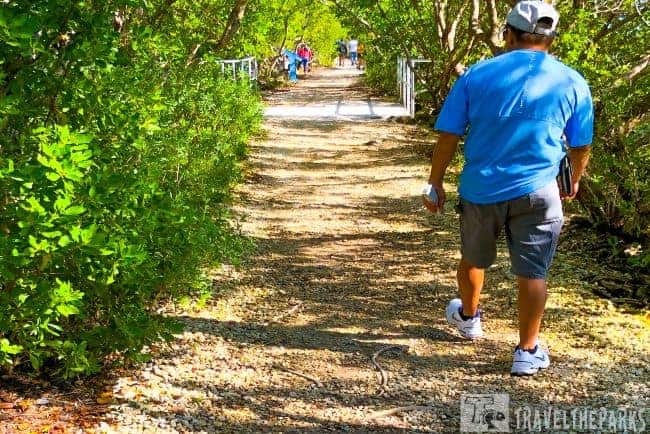 Barry walking the trails Key Biscayne NP
