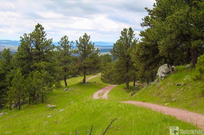 Rankin Ridge Fire Road-The trail/service road as it curves south along the crest of the ridge...