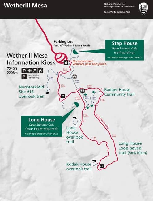 Wetherill Mesa Map Credit NPS