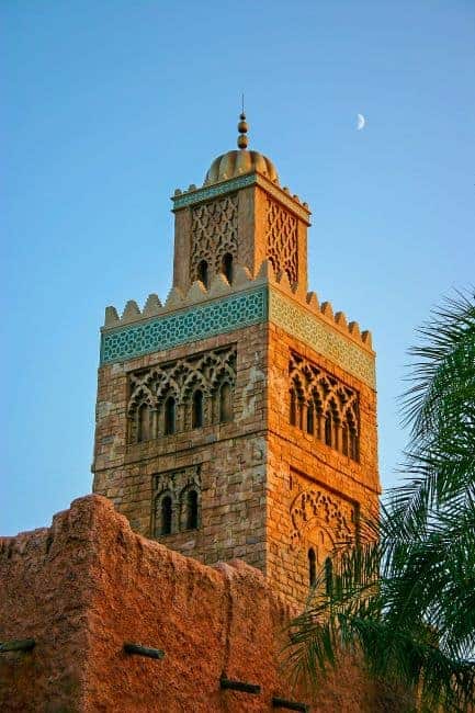 Koutoubia Minaret of Marrakesh, a prayer tower of the 12th century mosque.